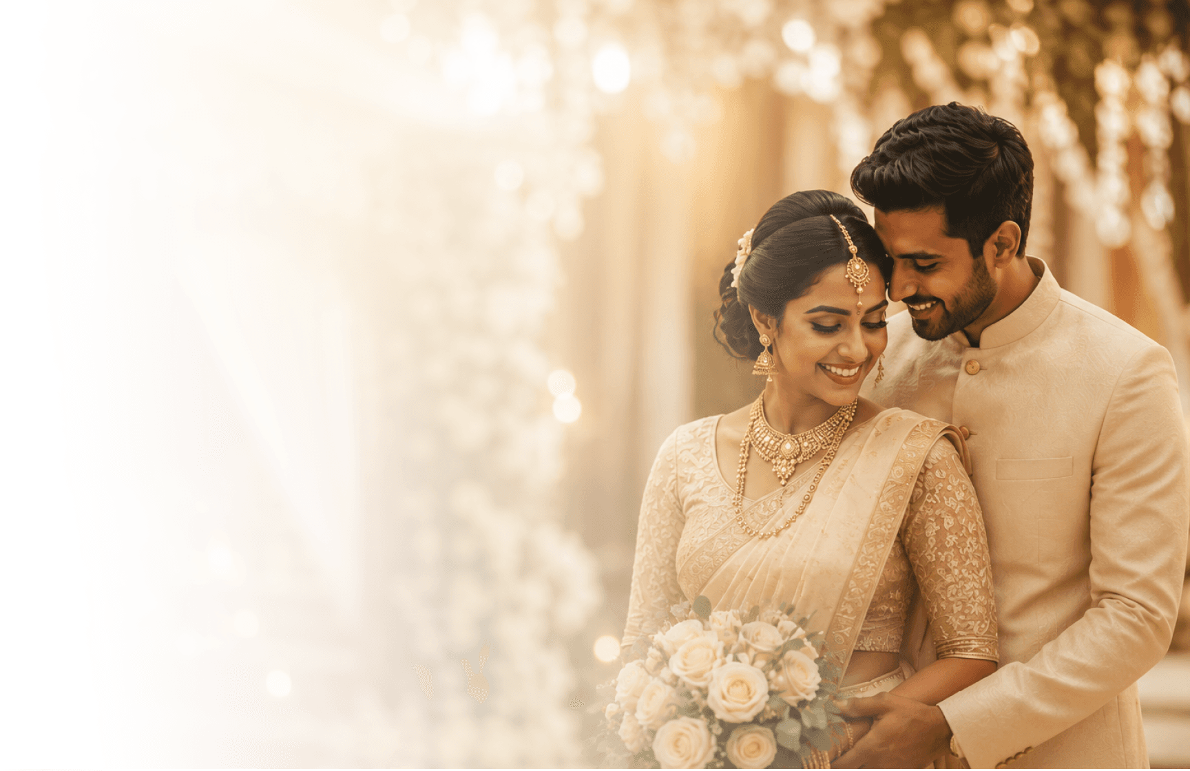 Sri Lanka marriage proposals — Sinhala couple in traditional Poruwa ceremony